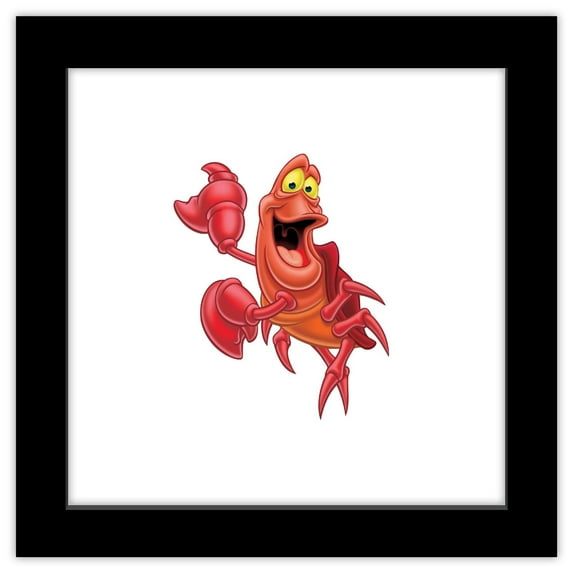 Gallery Pops Disney The Little Mermaid - Sebastian Wall Art, Black Framed Version, 12" x 12"