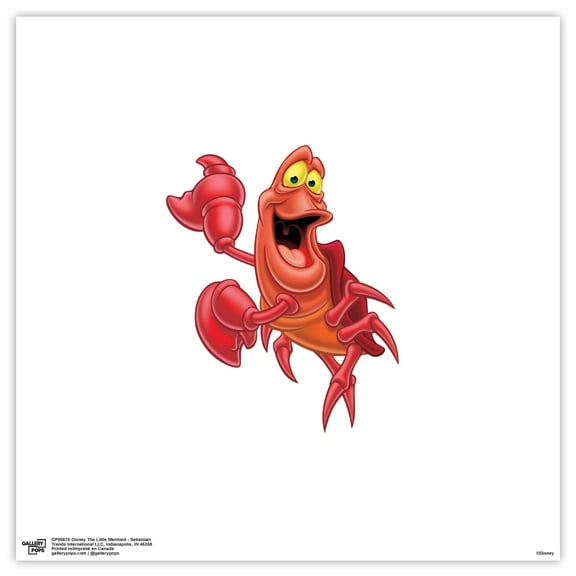 Gallery Pops Disney The Little Mermaid - Sebastian Wall Art, Unframed Version, 12" x 12"