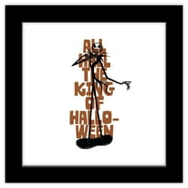 Gallery Pops Disney The Nightmare Before Christmas - All Hail The King of Halloween Wall Art, Black Framed Version, 12" x 12"
