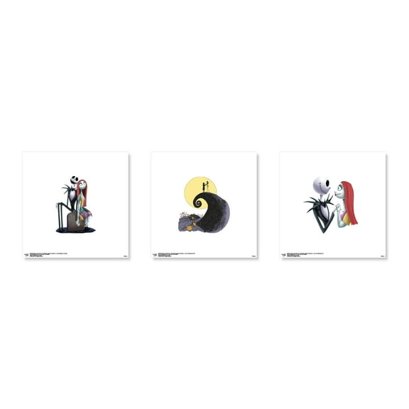 Gallery Pops Disney The Nightmare Before Christmas Wall Art Bundle (3-Pack), Unframed Version, 12" x 12"