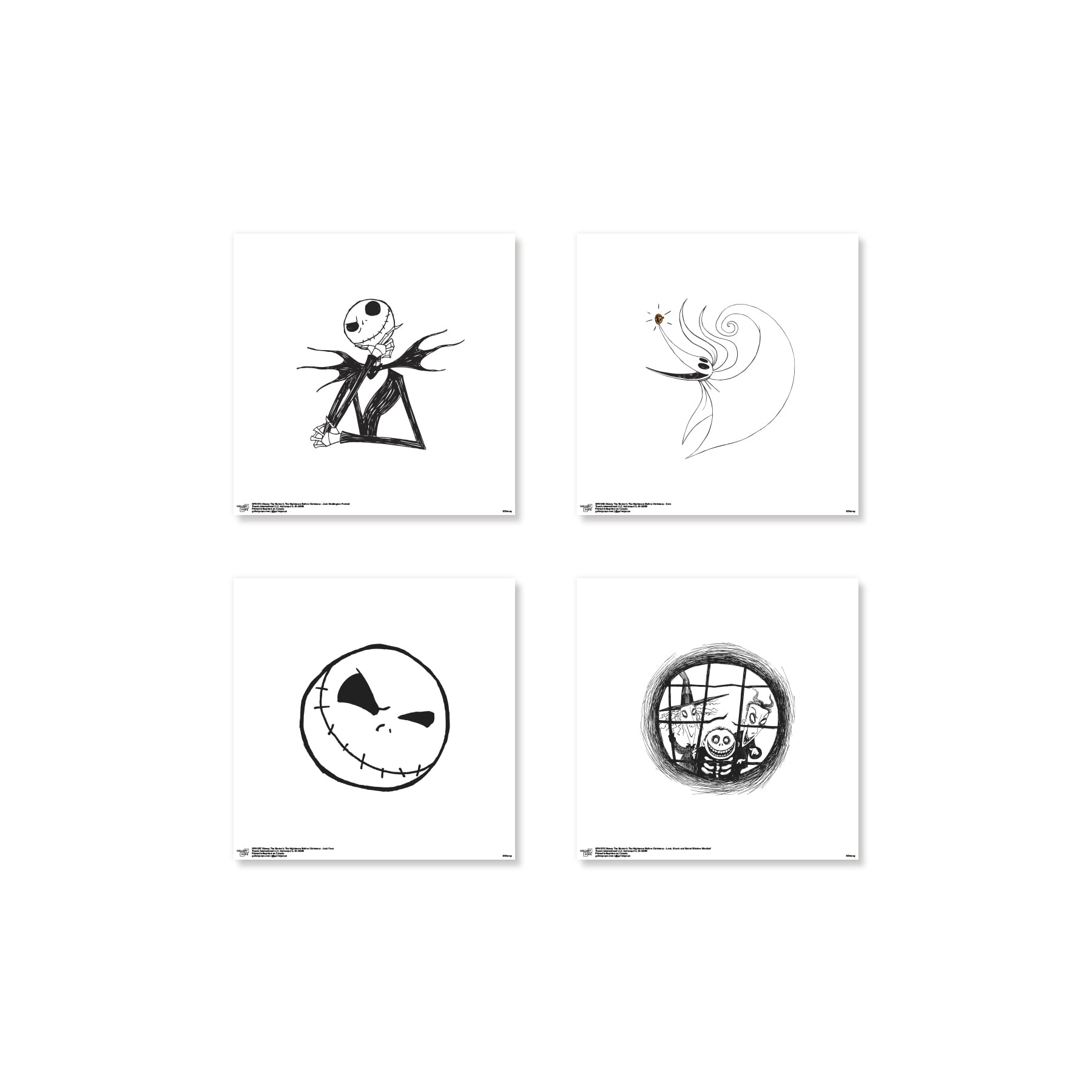 Gallery Pops Disney The Nightmare Before Christmas Wall Art Bundle (4 ...