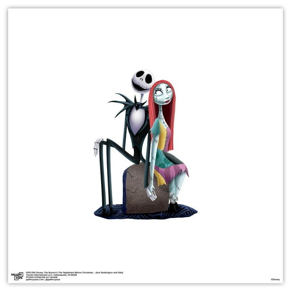 Gallery Pops Disney Tim Burton's The Nightmare Before Christmas - Couple Wall Art, Unframed Version, 12" x 12"