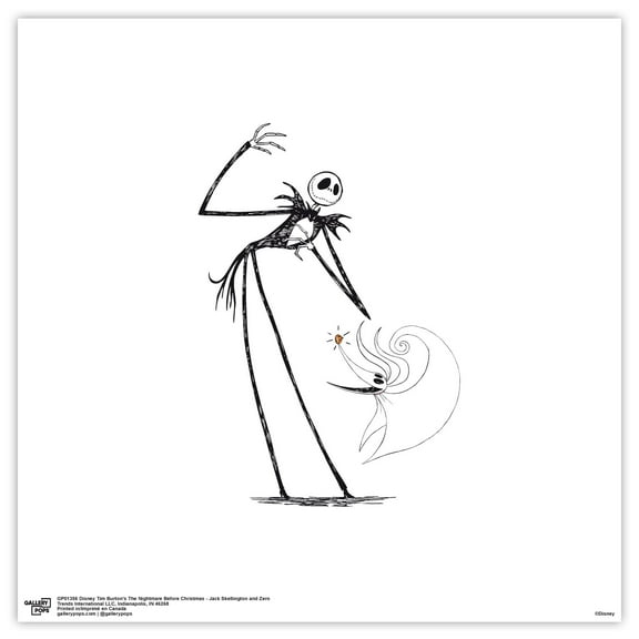 Gallery Pops Disney Tim Burton's The Nightmare Before Christmas - Fetch Wall Art, Unframed Version, 12" x 12"
