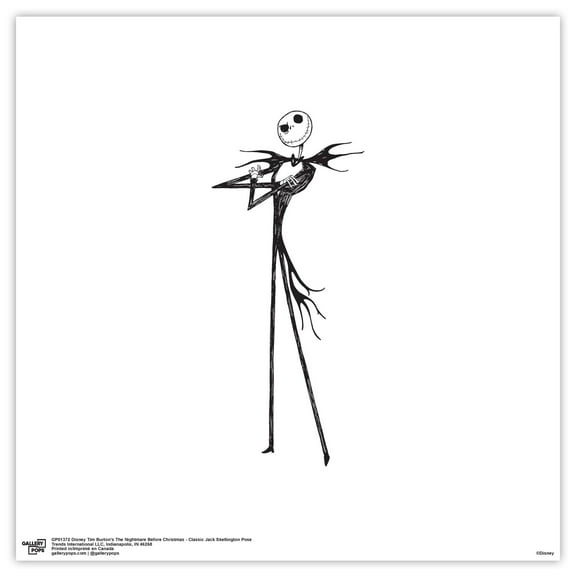 Gallery Pops Disney Tim Burton's The Nightmare Before Christmas - Jack Wall Art, Unframed Version, 12" x 12"