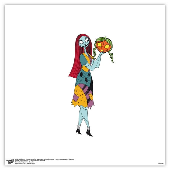 Gallery Pops Disney Tim Burton's The Nightmare Before Christmas - Pumpkin Wall Art, Unframed Version, 12" x 12"