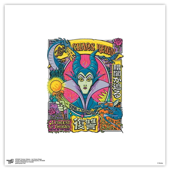 Gallery Pops Disney Villains - Let Chaos Reign Wall Art, Unframed Version, 12" x 12"