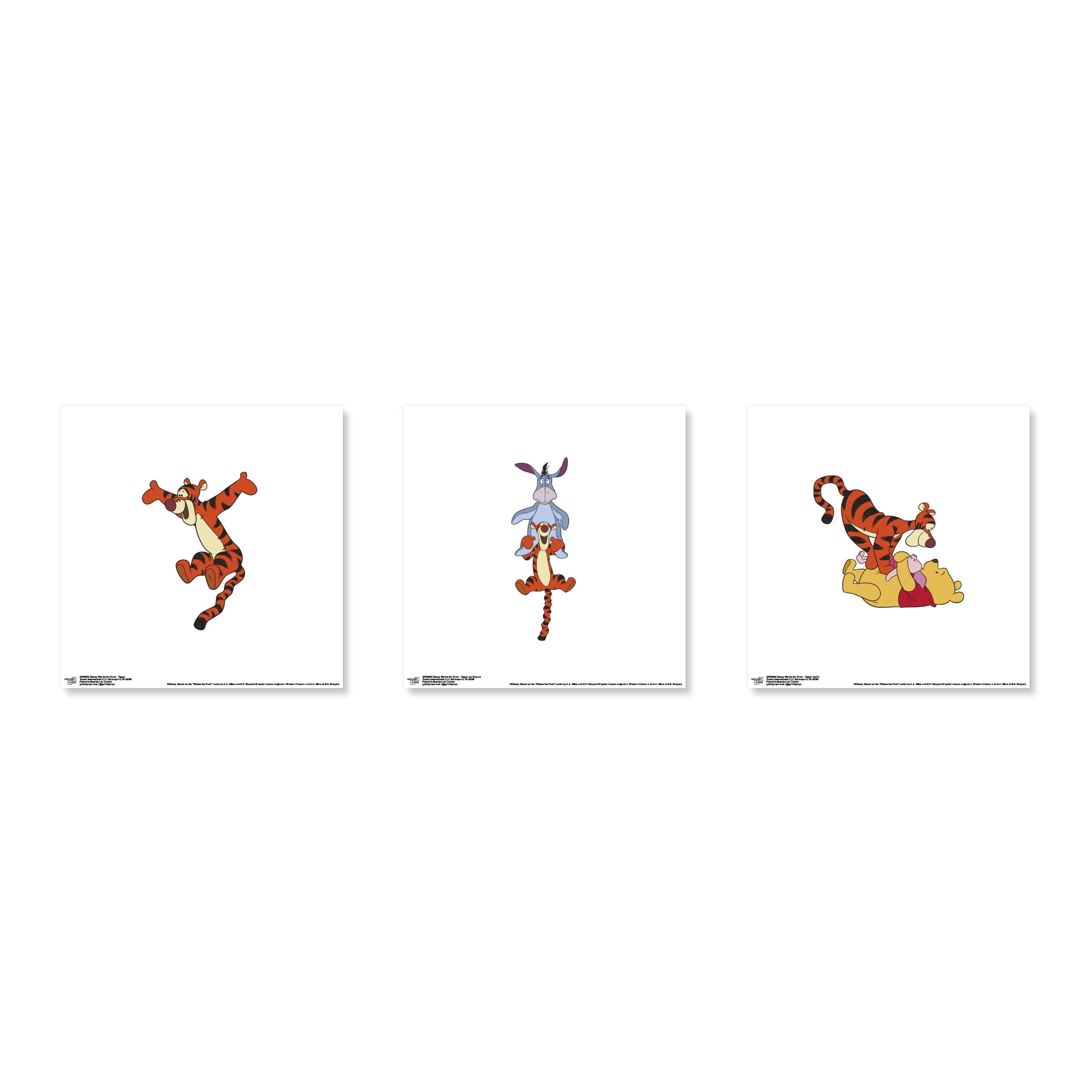 Gallery Pops Disney Winnie The Pooh - Classic Tigger Wall Art Bundle (3-Pack), Unframed Version, 12" x 12"