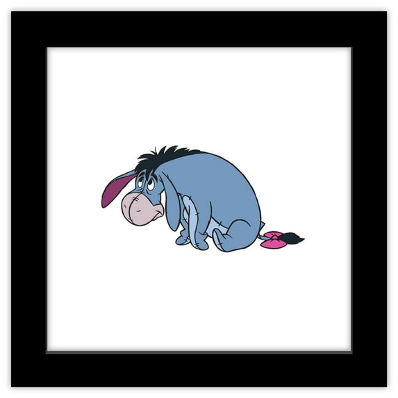 Gallery Pops Disney Winnie The Pooh - Eeyore Wall Art, Black Framed Version, 12" x 12"