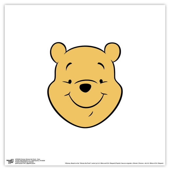 Gallery Pops Disney Winnie The Pooh - Face Wall Art, Unframed Version, 12" x 12"