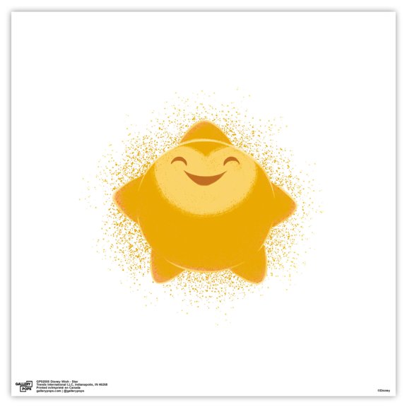 Gallery Pops Disney Wish - Star Wall Art, Unframed Version, 12" x 12"
