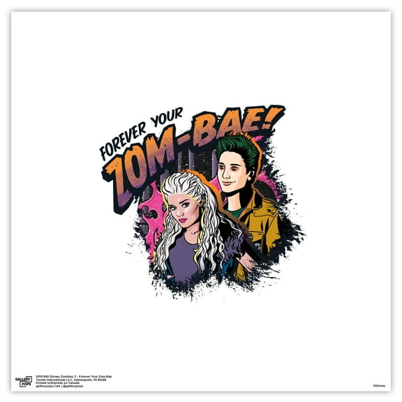Gallery Pops Disney Zombies 3 - Forever Your Zom-Bae Wall Art, Unframed Version, 12" x 12"
