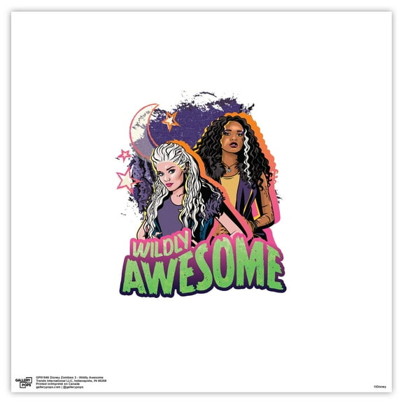 Gallery Pops Disney Zombies 3 - Wildly Awesome Wall Art, Unframed Version, 12" x 12"