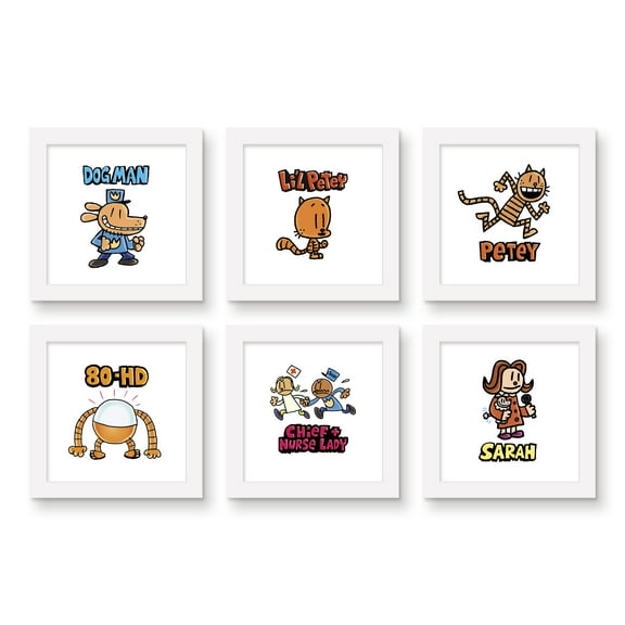 Gallery Pops Dog Man - Characters Wall Art Bundle (6-Pack)