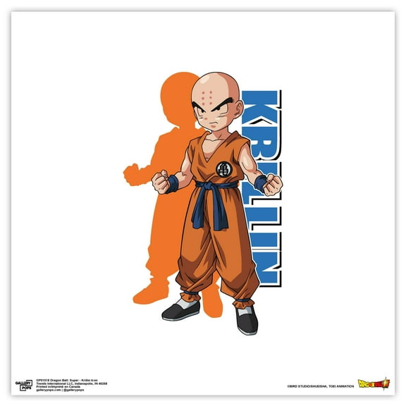 Gallery Pops Dragon Ball: Super - Krillin Icon Wall Art, Unframed Version, 12" x 12"