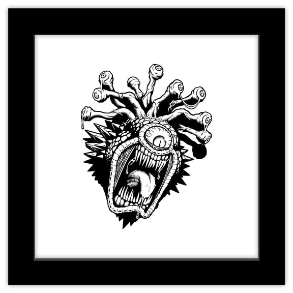 Gallery Pops Dungeons & Dragons - Classic Beholder Wall Art, Black Framed Version, 12" x 12"