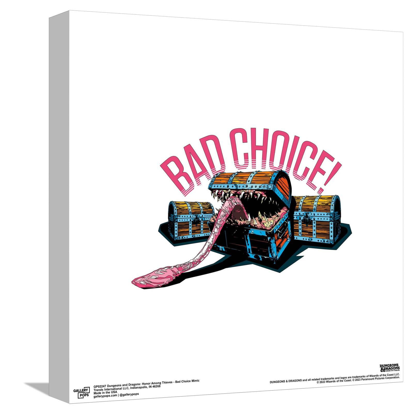 Gallery Pops Dungeons & Dragons: Honor Among Thieves - Bad Choice Mimic Canvas Wall Art, Unframed Version, 12" x 12"