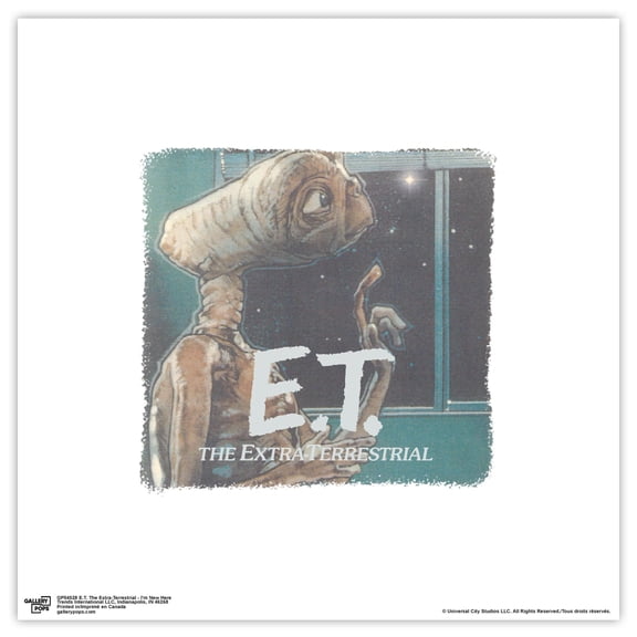 Gallery Pops E.T. The Extra-Terrestrial - I'm New Here Wall Art, Unframed Version, 12" x 12"