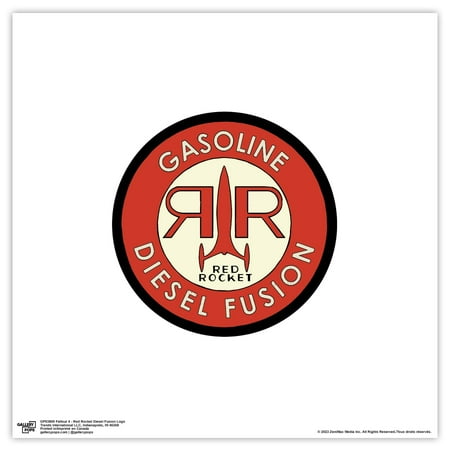 Gallery Pops Fallout 4 - Red Rocket Diesel Fusion Logo Wall Art, Unframed Version, 12" x 12"