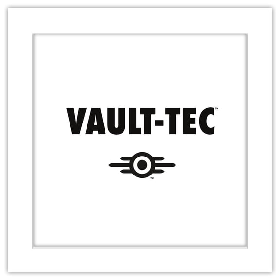 Gallery Pops Fallout 4 - Vault-Tec Logo Wall Art, White Framed Version, 12" x 12"
