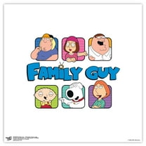 Gallery Pops Family Guy - Character Group Logo Wall Art, Unframed Version, 12" x 12"