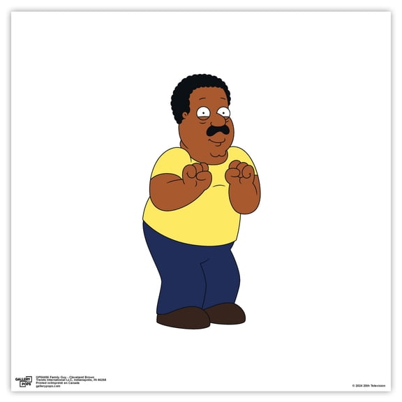 Gallery Pops Family Guy - Cleveland Brown Wall Art, Unframed Version, 12" x 12"