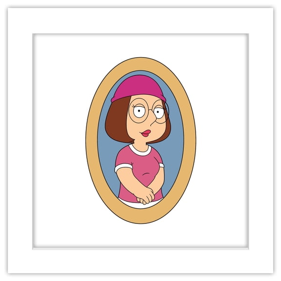 Gallery Pops Family Guy - Family Photos Meg Wall Art, White Framed Version, 12" x 12"