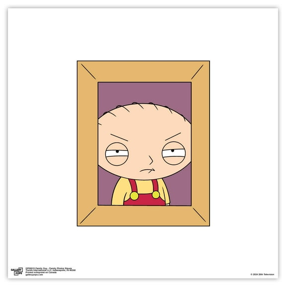 Gallery Pops Family Guy - Family Photos Stewie Wall Art, Unframed Version, 12" x 12"