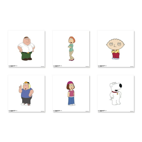 Gallery Pops Family Guy - Griffin Family Wall Art Bundle (6-Pack)