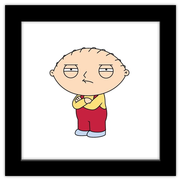 Gallery Pops Family Guy - Stewie Griffin Wall Art, Black Framed Version, 12" x 12"