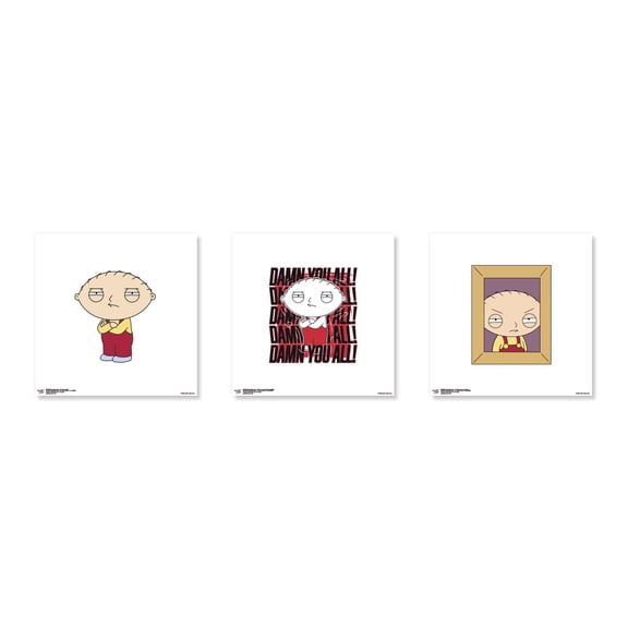 Gallery Pops Family Guy - Stewie Wall Art Bundle (3-Pack)