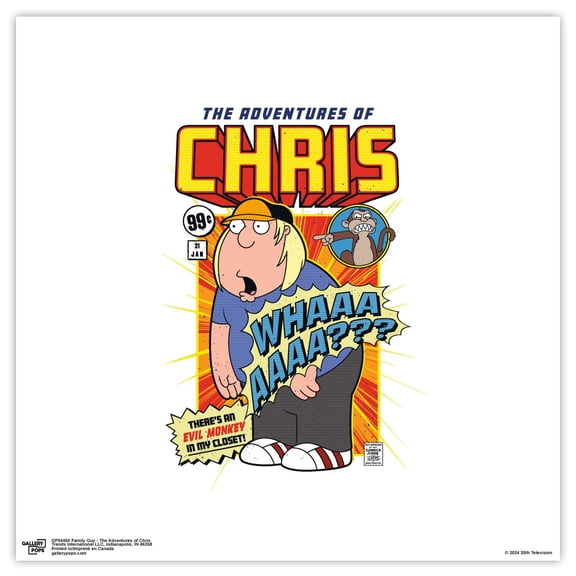 Gallery Pops Family Guy - The Adventures of Chris Wall Art, Unframed Version, 12" x 12"