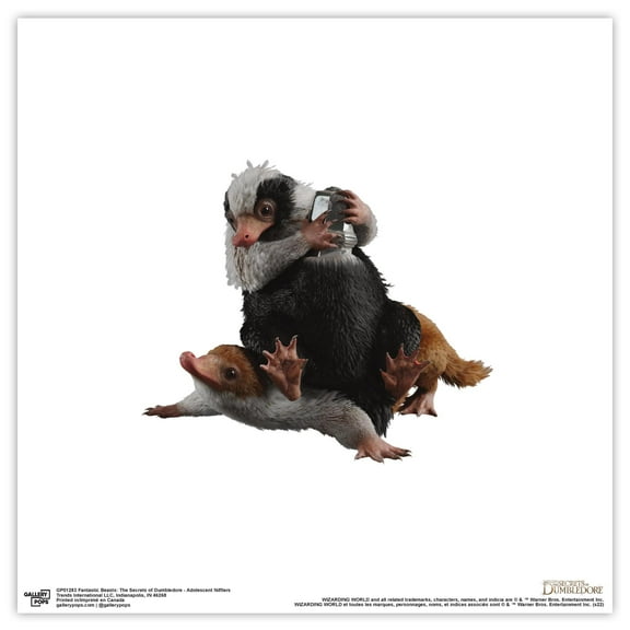 Gallery Pops Fantastic Beasts: The Secrets of Dumbledore - Nifflers Wall Art, Unframed Version, 12" x 12"