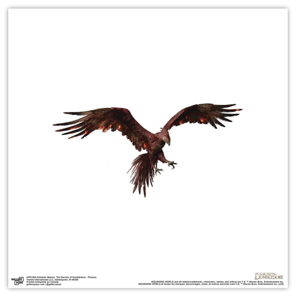 Gallery Pops Fantastic Beasts: The Secrets of Dumbledore - Phoenix Wall Art, Unframed Version, 12" x 12"