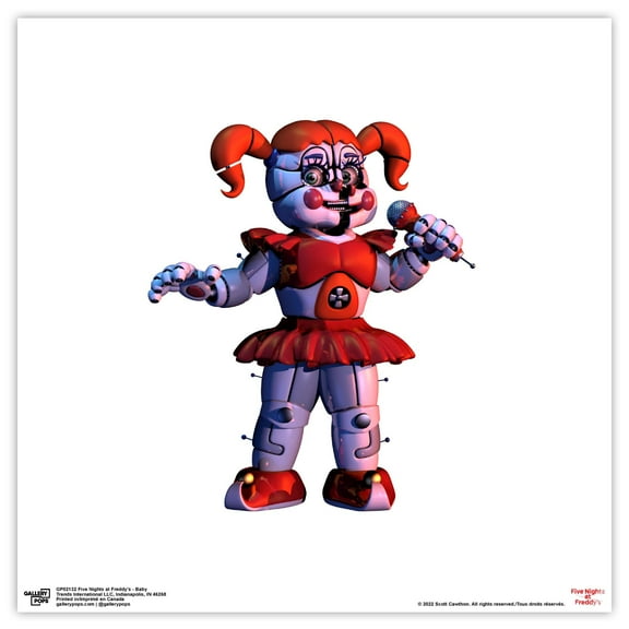 Gallery Pops Five Nights at Freddy's - Baby Wall Art, Unframed Version, 12" x 12"