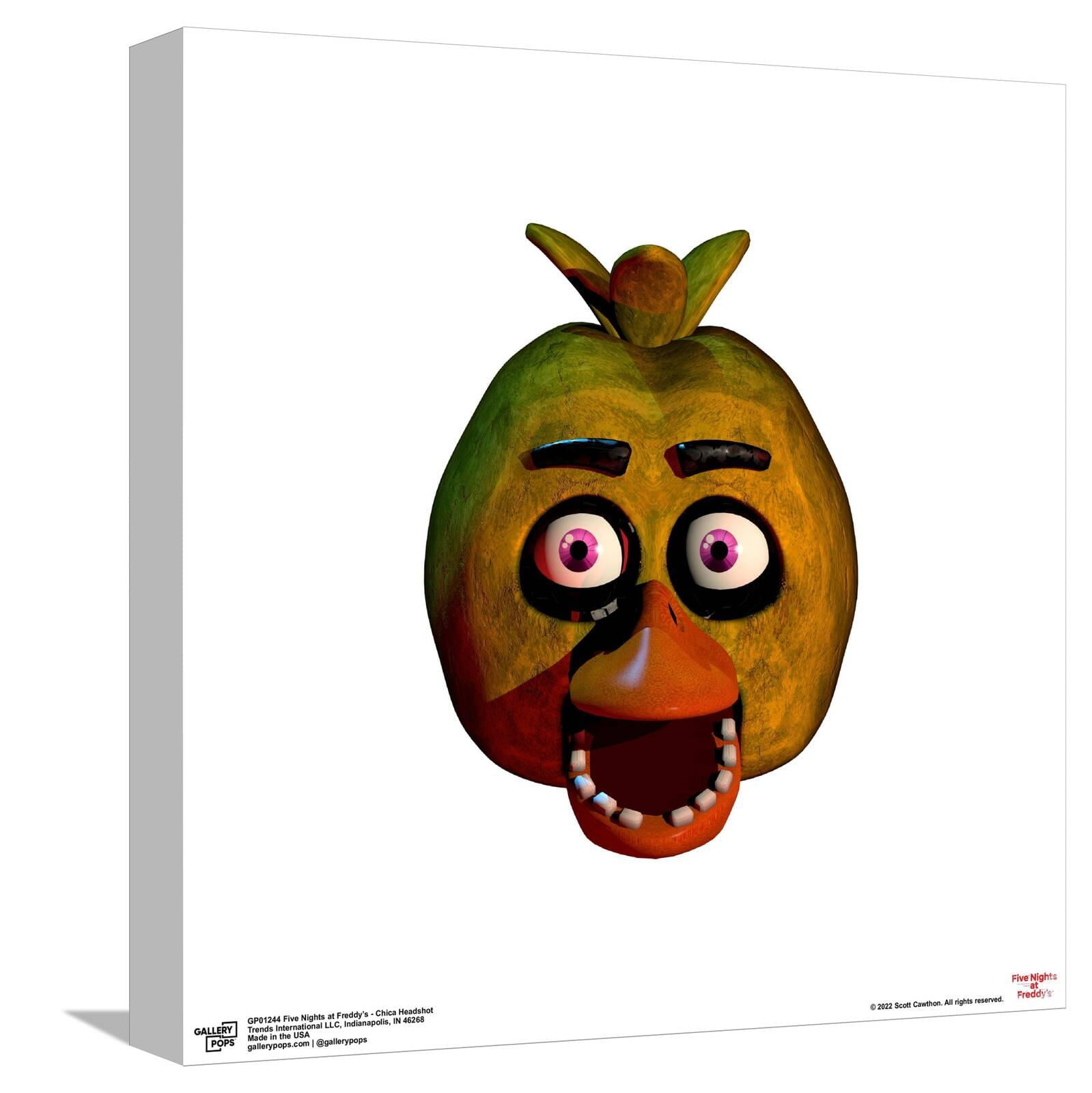 Gallery Pops Five Nights at Freddy's - Chica Headshot Canvas Wall Art, Unframed Version, 12" x 12"