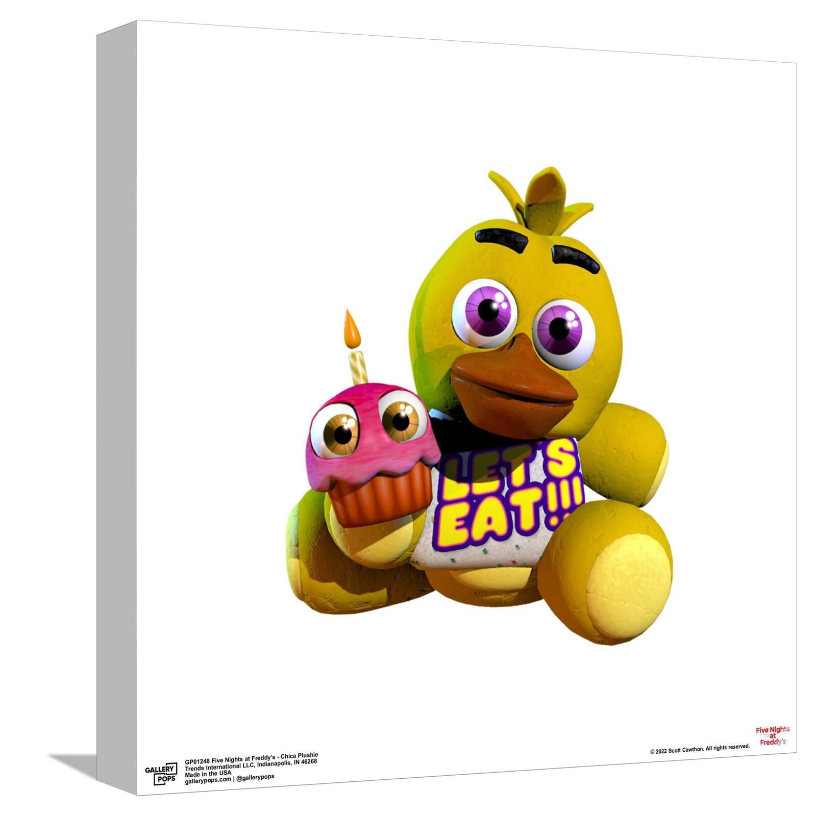 Gallery Pops Five Nights at Freddy's - Chica Plushie Canvas Wall Art, Unframed Version, 12" x 12"