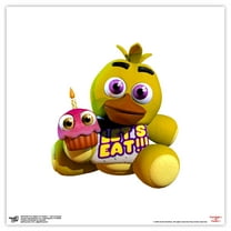 Gallery Pops Five Nights at Freddy's - Chica Plushie Wall Art, Unframed Version, 12" x 12"