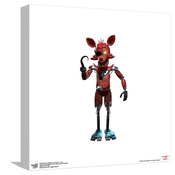 Gallery Pops Five Nights at Freddy's - Foxy Canvas Wall Art, Unframed Version, 12" x 12"