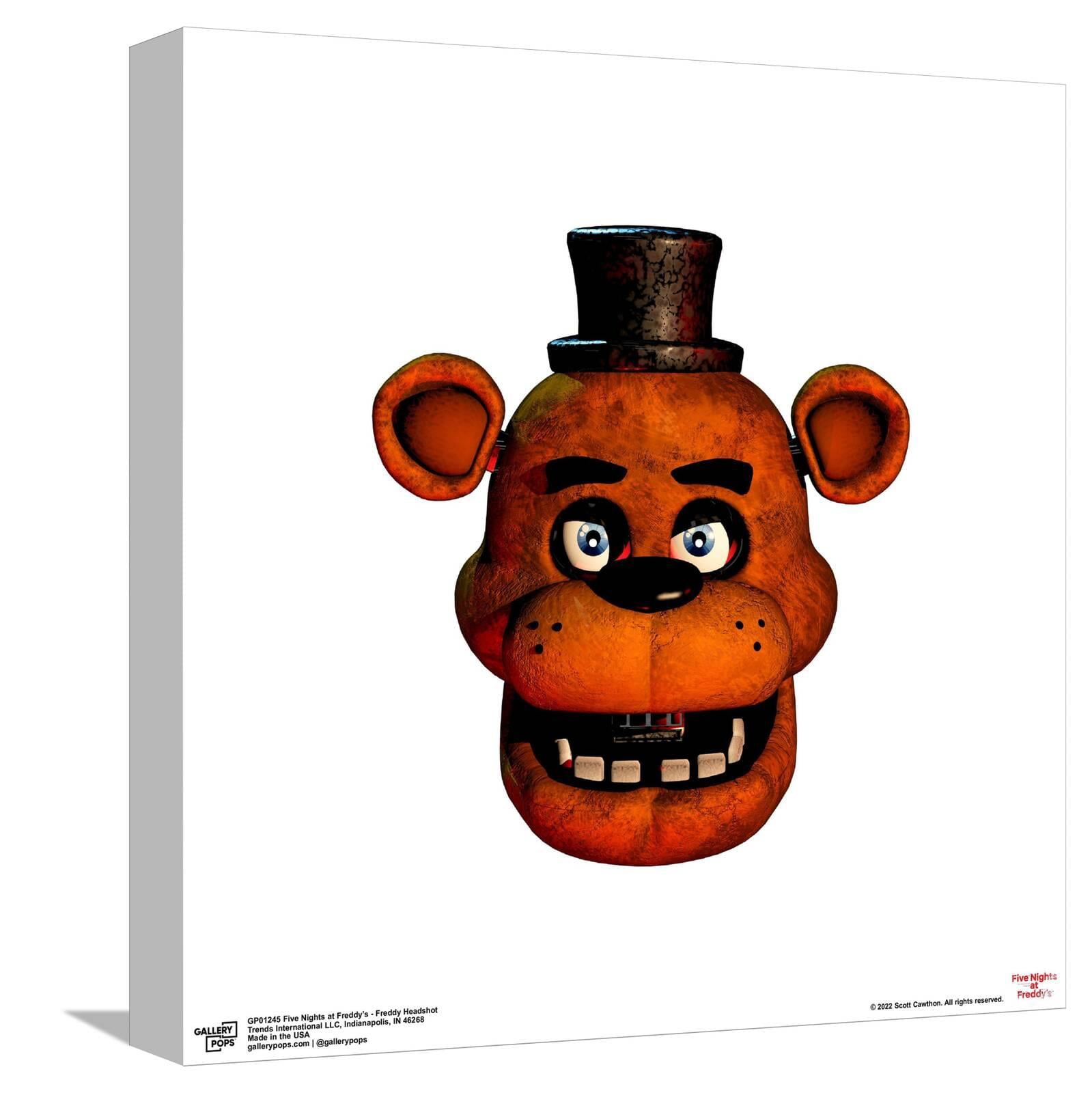 Gallery Pops Five Nights at Freddy's - Freddy Headshot Canvas Wall Art, Unframed Version, 12" x 12"