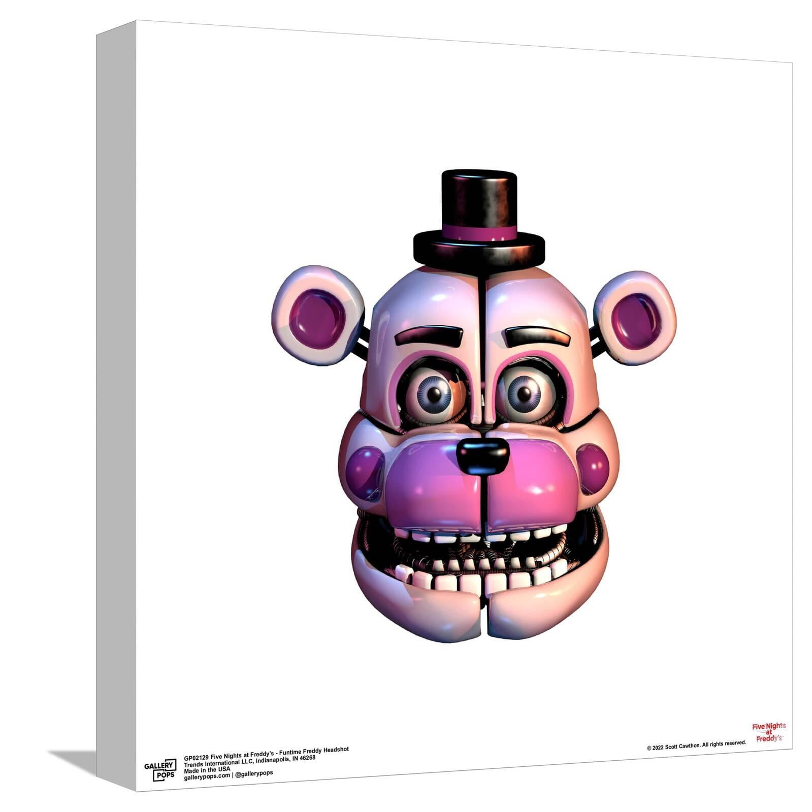 Gallery Pops Five Nights at Freddy's - Funtime Freddy Headshot Canvas Wall Art, Unframed Version, 12" x 12"