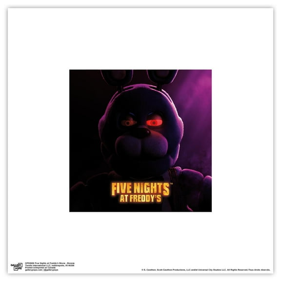 Gallery Pops Five Nights at Freddy's Movie - Bonnie Wall Art, Unframed Version, 12" x 12"