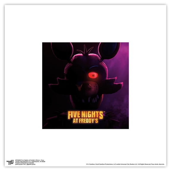 Gallery Pops Five Nights at Freddy's Movie - Foxy Wall Art, Unframed Version, 12" x 12"