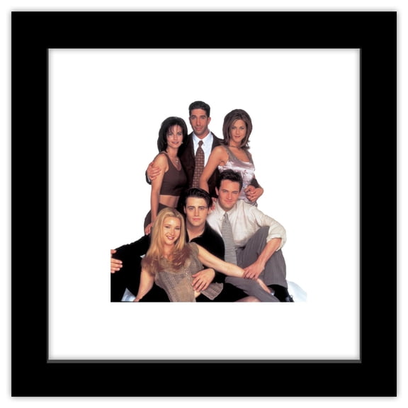 Gallery Pops Friends - Friends Group Photo Wall Art, Black Framed Version, 12" x 12"