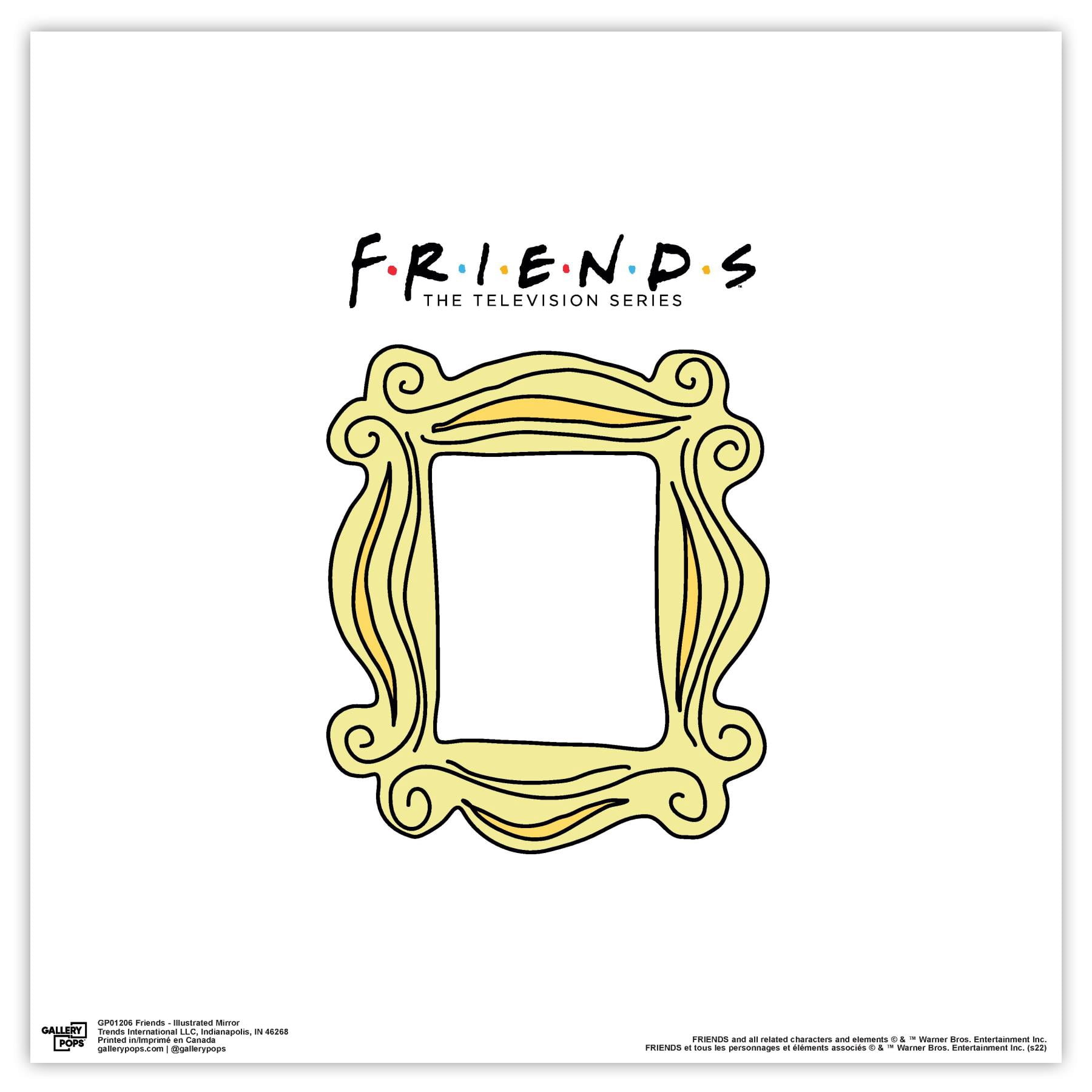 Friends Morror Gallery Pops Friends - Illustrated Mirror Wall Art, Unframed Version ...