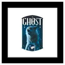 Gallery Pops Game of Thrones - Ghost Wall Art, Black Framed Version, 12" x 12"