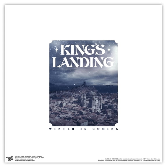 Gallery Pops Game of Thrones - King's Landing Wall Art, Unframed Version, 12" x 12"
