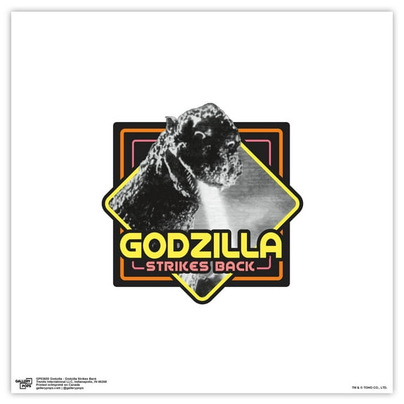 Gallery Pops Godzilla - Godzilla Strikes Back Wall Art, Unframed Version, 12" x 12"