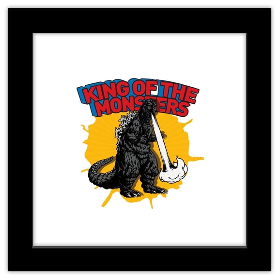Gallery Pops Godzilla - King Of The Monsters Wall Art, Black Framed Version, 12" x 12"