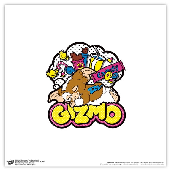 Gallery Pops Gremlins - Pop Gizmo Candy Wall Art, Unframed Version, 12" x 12"