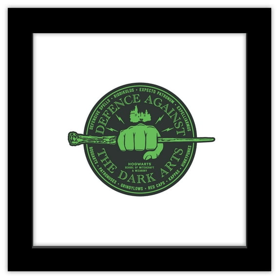Gallery Pops Harry Potter - Defence Against the Dark Arts Wall Art, Black Framed Version, 12" x 12"